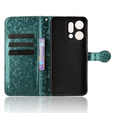 Klopové puzdro pre Oppo Reno 14, Wallet Rhombus, zelené