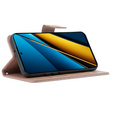 Klapkové puzdro pre Xiaomi Poco X6 5G, Butterfly, ružové rose gold