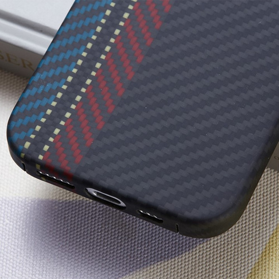 Puzdro pre iPhone 16, Aramid Fiber MagSafe, čierne
