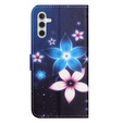 Klapkové puzdro pre Samsung Galaxy M15 5G, Wallet, Blue Flower