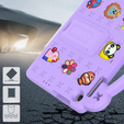 Detské puzdro pre Lenovo Tab M10 10.1 Gen 3 TB-328FU/TB-328XU, Cute Patterns, so stojanom, fialové