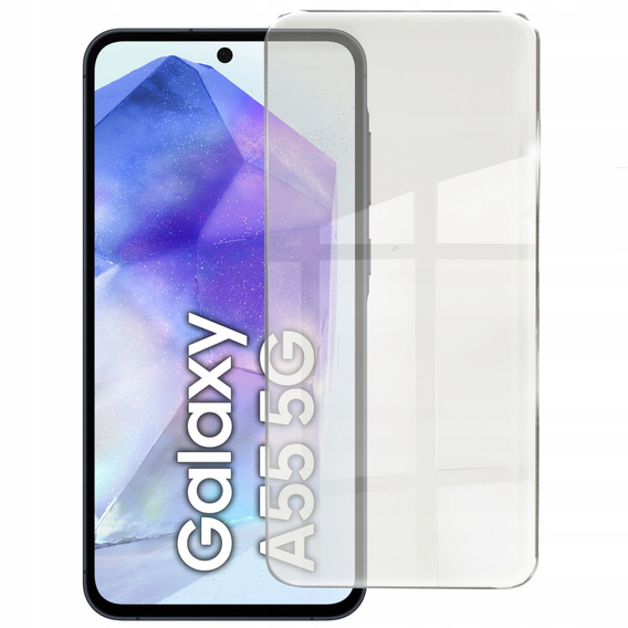 Puzdro Spigen pre Samsung Galaxy A55 5G, Ultra Hybrid, čierne + tvrdené sklo 9H