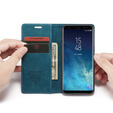 CASEME puzdro pre Samsung Galaxy S8, Leather Wallet Case, modré