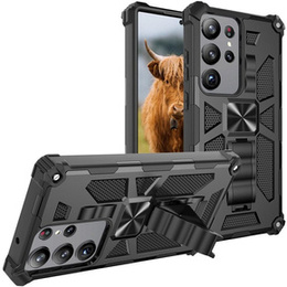 Obal na mobil pre Samsung Galaxy S23 Ultra, Armor Kickstand, čierne