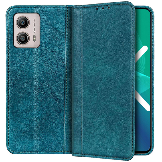 Flipové puzdro pre Motorola Moto G53 / G23 / G13, Split Leather, zelený