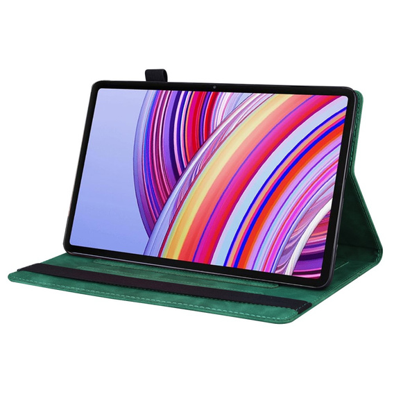 Puzdro pre Xiaomi Redmi Pad Pro / Xiaomi Poco Pad, Classic, s priestorom pre stylus, zelený