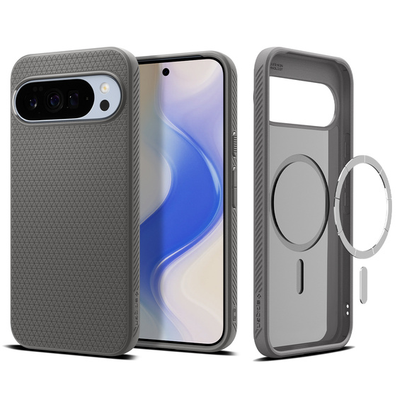 Puzdro Spigen Liquid Air MagSafe pre Google Pixel 10 Pro XL, mramorovo sivé
