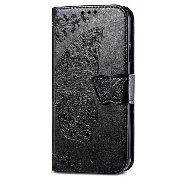 Klapkové puzdro pre Xiaomi Redmi A3, Butterfly, čierne
