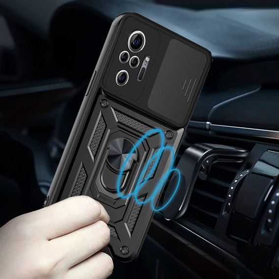 Obal na mobil pre Xiaomi Redmi Note 10 Pro, CamShield Slide, čierne