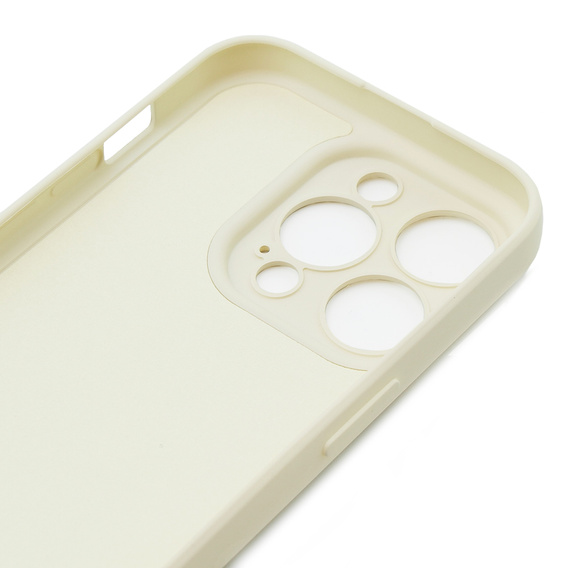 Obal na mobil pre iPhone 15 Pro, Silicone Lite, krémové