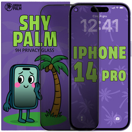 Tmavé sklo na ochranu súkromia Shy Palm pre iPhone 14 Pro