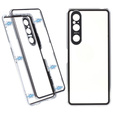 Puzdro pre Sony Xperia 1 V, Magnetic Dual Glass, strieborné