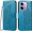 Klapkové puzdro pre Oppo A40 / Oppo A40m, Butterfly, modré