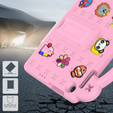Detské puzdro pre Lenovo Tab M10 10.1 Gen 3 TB-328FU/TB-328XU, Cute Patterns, so stojanom, ružové