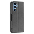 Klapkové puzdro pre Samsung Galaxy A54 5G, Wallet Litchi Magnet, čierne