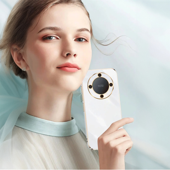 Puzdro pre Honor Magic 6 Lite 5G, Glamour CamShield, biele