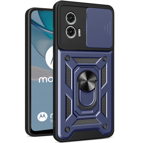 Obal na mobil pre Motorola Moto G53 5G, CamShield Slide, modré