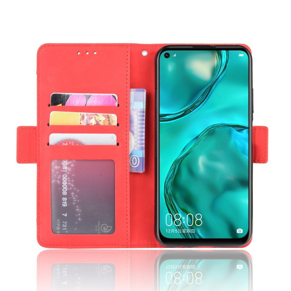 Klapkové puzdro pre Huawei P40 Lite, Card Slot, červené