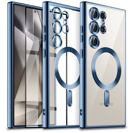 Puzdro pre Samsung Galaxy S24 Ultra, Electro MagSafe, modré+ Plné lepidlo keramické sklo
