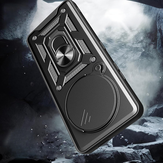Obal na mobil pre Honor Magic 7 Lite, CamShield Slide, čierne