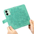 Klapkové puzdro pre Xiaomi Redmi 13C / Poco C65, Mandala Flower, zelené