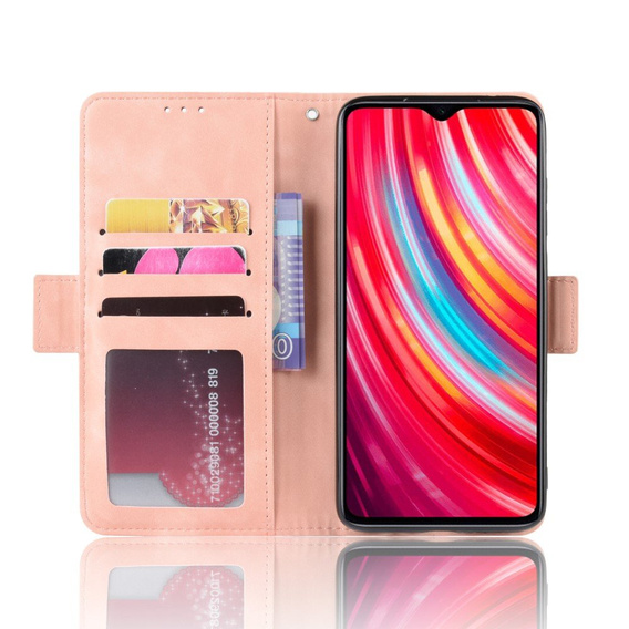 Klapkové puzdro pre Xiaomi Redmi Note 8 Pro, Card Slot, ružové