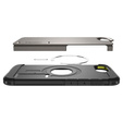 Puzdro Spigen pre iPhone 16E, Tough Armor Mag MagSafe, sivé + tvrdené sklo 9H 