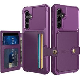 Puzdro pre Samsung Galaxy S23 FE, Card Holder Kickstand, fialové