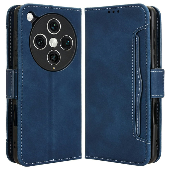 Klapkové puzdro pre Oppo Find X8 Pro, Card Slot, tmavomodré