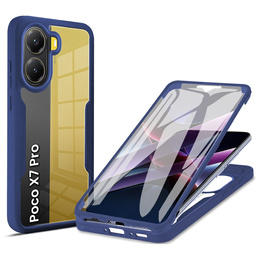 Puzdro pre Xiaomi Poco X7 Pro 5G, Shockproof, s fóliou, modré