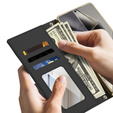 Flipové puzdro pre Samsung Galaxy S24 Ultra, GKK Mirror Wallet, čierne