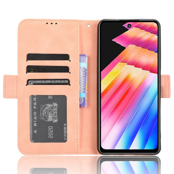 Klapkové puzdro pre Infinix Hot 30, Card Slot, ružové