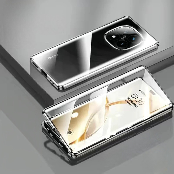 Puzdro pre Xiaomi Redmi Note 14 Pro, Magnetic Dual Glass, čierne