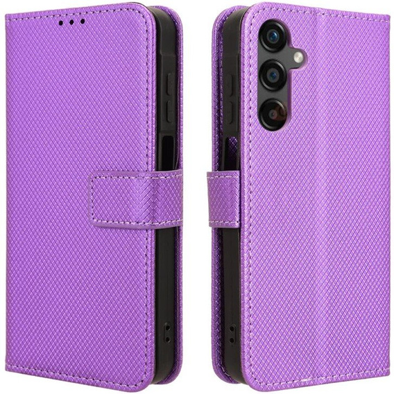 Klapkové puzdro pre Samsung Galaxy M55 5G, Wallet Smart Magnet, fialové