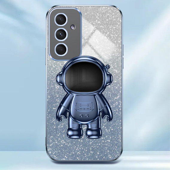 Puzdro pre Samsung Galaxy A55 5G, Glitter Astronaut, modré