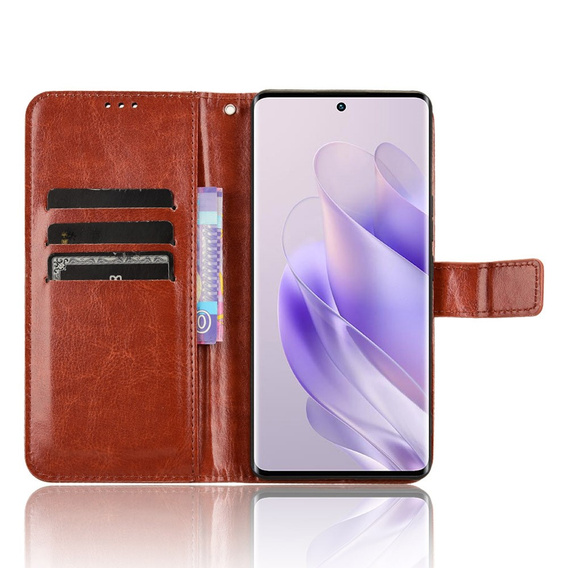 Klapkové puzdro pre Infinix Zero 30 5G, Crazy Horse Wallet, hnedé