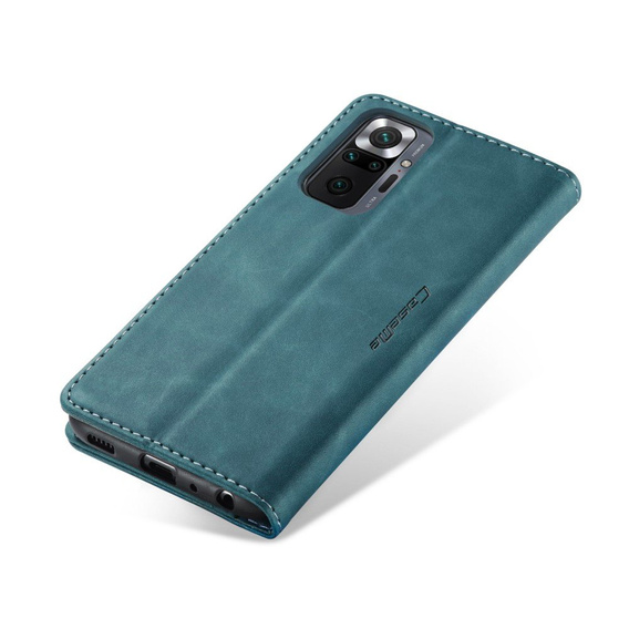 CASEME puzdro pre Xiaomi Redmi Note 10 Pro, Leather Wallet Case, modré