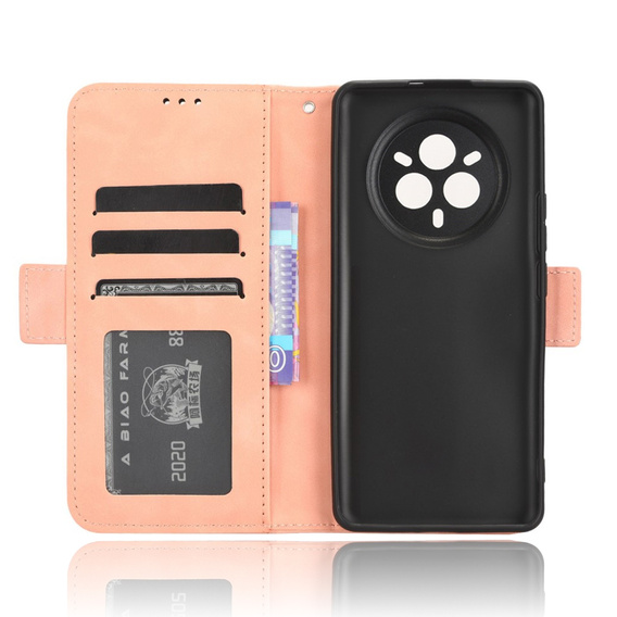 Klapkové puzdro pre Realme 14 Pro+ 5G, Card Slot, ružové