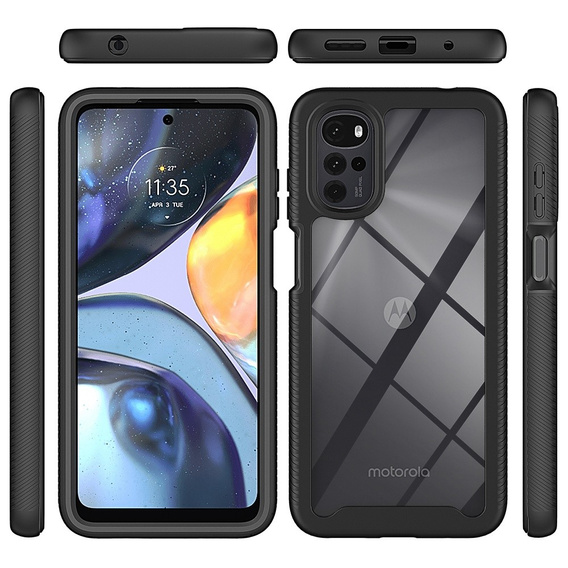 Puzdro pre Motorola Moto G22, Shockproof, s fóliou, modré