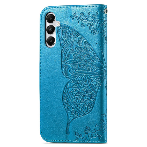 Klapkové puzdro pre Samsung Galaxy A05s, Butterfly, modré