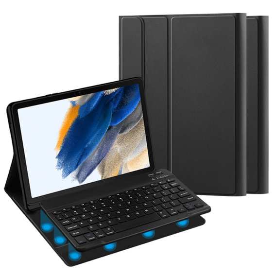 Puzdro + klávesnica Samsung Galaxy Tab A8 10.5, Leather Pen Slot, čierne