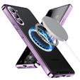 Ochranné puzdro na fotoaparát pre Samsung Galaxy S23 Plus, CamShield MagSafe, transparentné / fialové