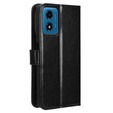 Klapkové puzdro pre Motorola Moto E14, Crazy Horse Wallet, čierne