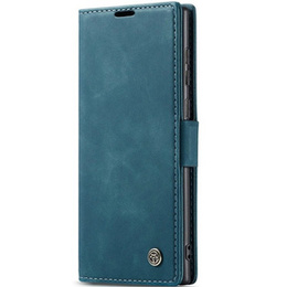 CASEME puzdro pre Samsung Galaxy S22 Ultra, Leather Wallet Case, zelený