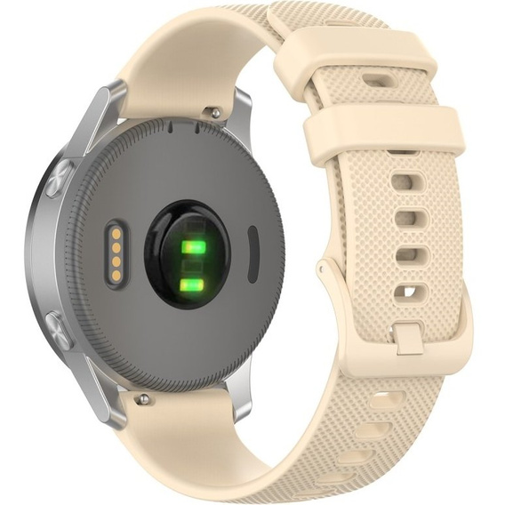 Pasek Silikonowy 18mm do Garmin Vivomove 3S / Vivoactive 4S, Beige