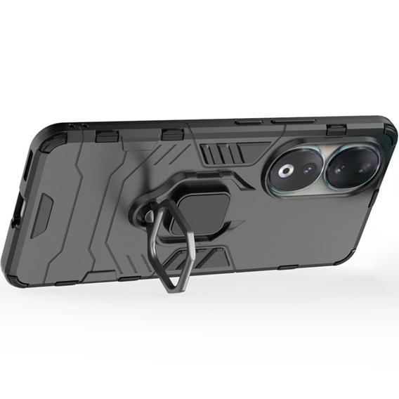 Obal na mobil pre Honor 90, Kickstand Ring, čierne