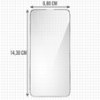2x tvrdené sklo pre iPhone 14, ERBORD 9H Hard Glass na displeji