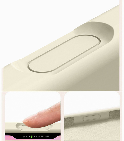 Silikónové puzdro pre iPhone 17 Pro Max - kompatibilné s MagSafe, proti nárazom, béžové