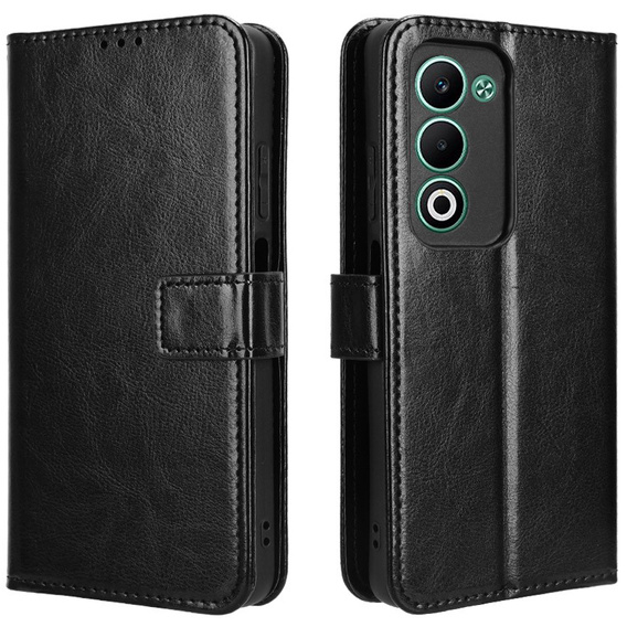 Klapkové puzdro pre Oppo A5 5G / A5m, Crazy Horse Wallet, čierne