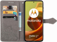 Klapkové puzdro pre Motorola Moto G85, Mandala, sivé